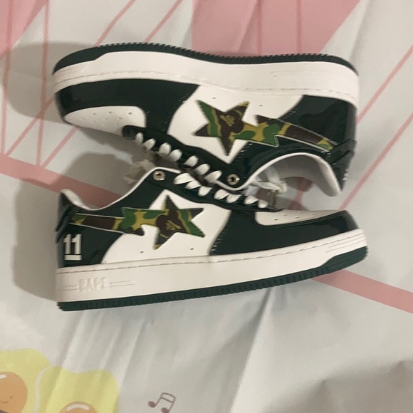 A Bathing Ape Green and Brown Sneakers - Picture 1 of 10